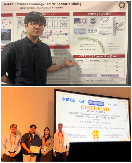 조기춘, 황순민 교수님 연구실 세계 최고 AI 학회 ‘CVPR 2026’ 자율주행 대회서 1,2등 수상